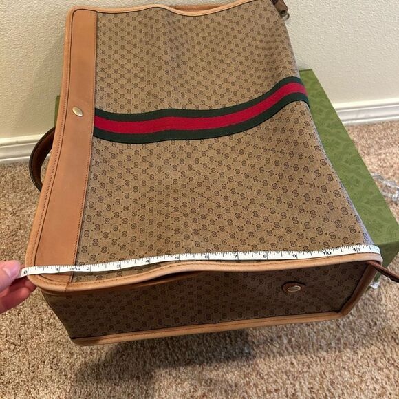 Gucci Vintage Micro GG Monogram Sherry Line Suitcase Luggage with free box - Picture 16 of 16